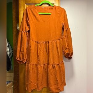 Amoretu Womens Tunic Dress Long Sleeve Ruffle Dress - NWOT